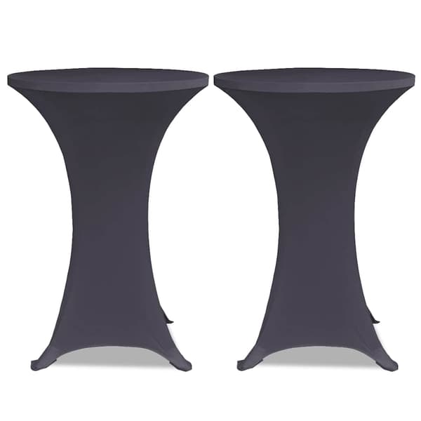 vidaXL Bordsöverdrag 4 st 80 cm stretch antracit Antracit