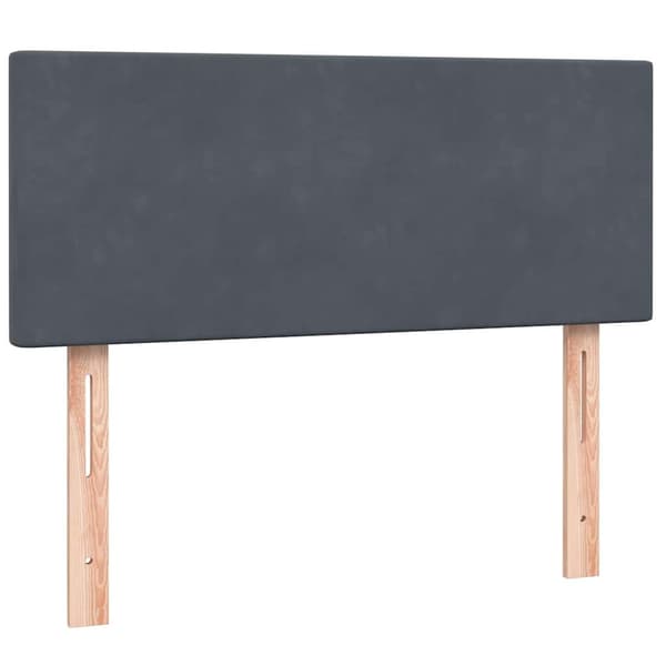 vidaXL Ramsäng med madrass mörkgrå 120x220 cm sammet Grå