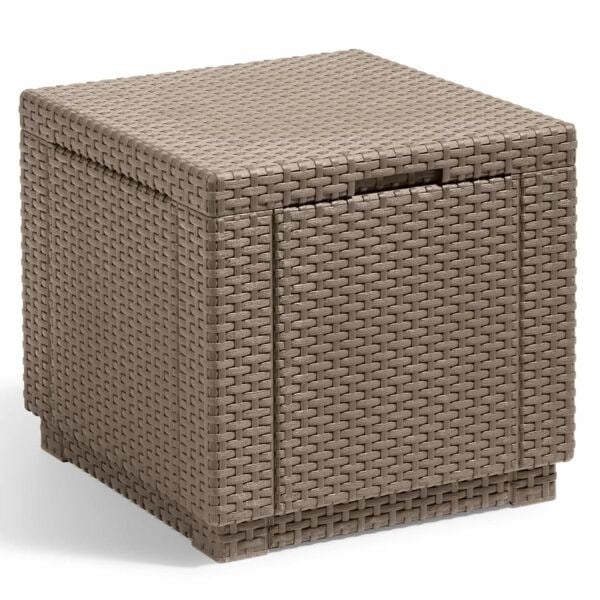 Keter Cube förvaringspuff cappuccino 228749 Brun