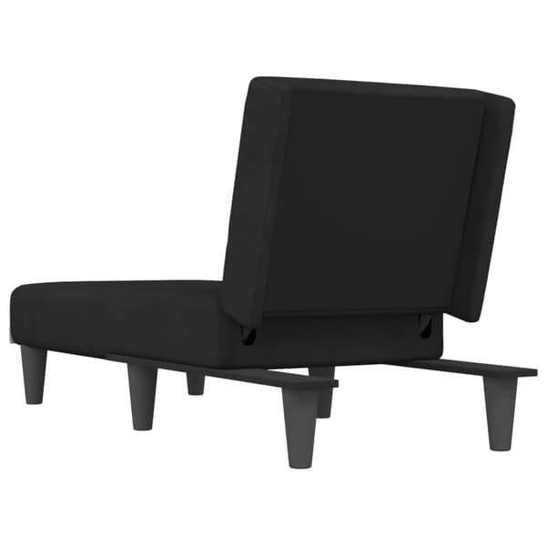 vidaXL Schäslong svart sammet art