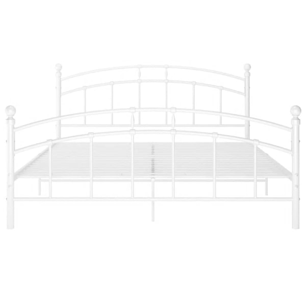 vidaXL Sängram utan madrass vit metall 140x200 cm Vit