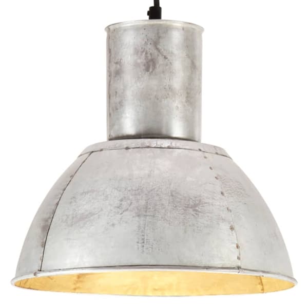 vidaXL Hänglampa 25 W silver rund 28,5 cm E27 Silver