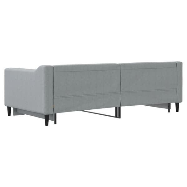 vidaXL Dagbädd utdragbar ljusgrå 90x190 cm tyg Grå