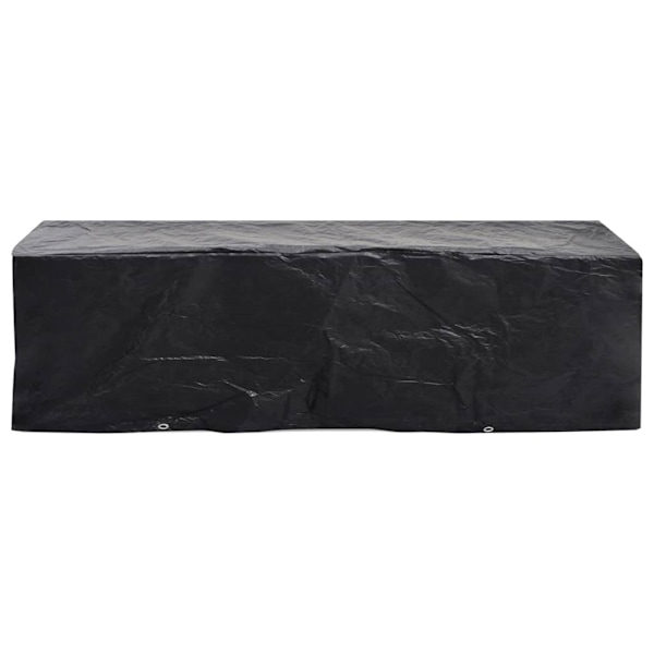 vidaXL Överdrag för solsängar 8 öljetter 218x77x55 cm Svart