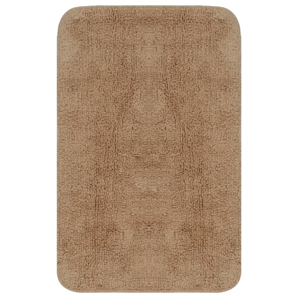 vidaXL Badrumsmattor 3 st tyg beige Beige