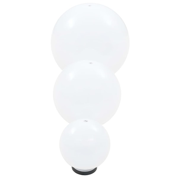 vidaXL Globlampa LED set 3 st sfäriska 20/30/40 cm PMMA Vit