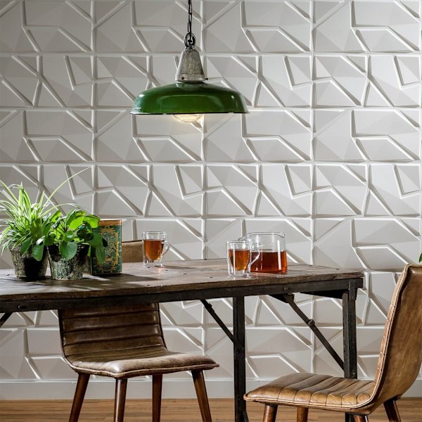 WallArt 3D Väggpaneler 24 st GA-WA31 liam Vit