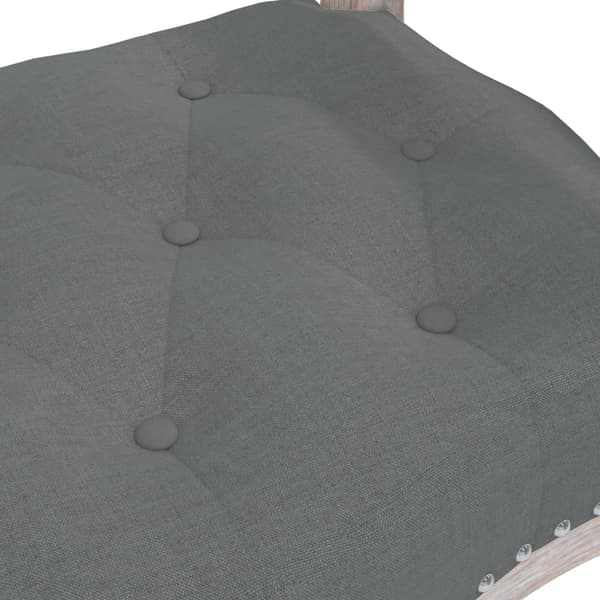 vidaXL Bänk mörkgrå 110x45x60 cm tyg Grå