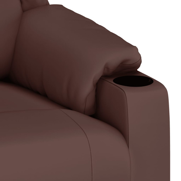 vidaXL Elektronisk reclinerfåtölj brun konstläder Brun