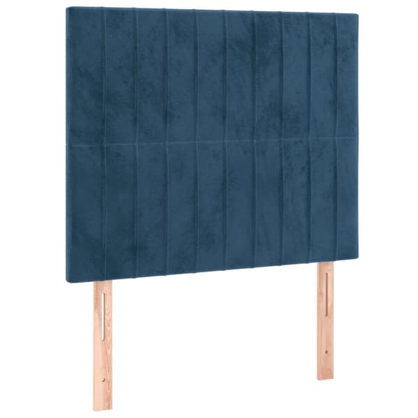 vidaXL Ramsäng med madrass mörkblå 80x200 cm sammet Blå