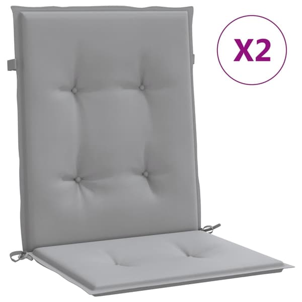 vidaXL Trädgårdsstolsdynor 2 st Grå 100 x 50 x 3 cm grå