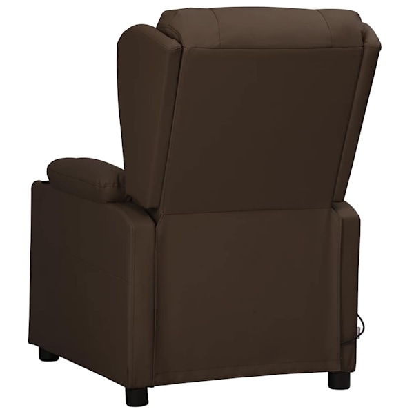 vidaXL Massagefåtölj brun konstläder Brun
