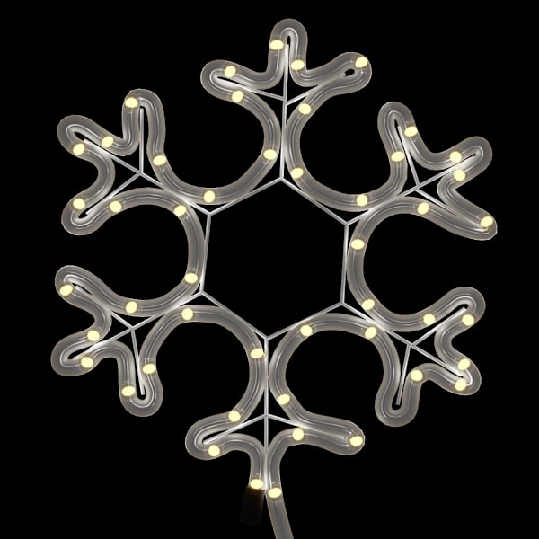 vidaXL Snöflinga ljusslinga med LED 2 st varmvit 27x27 cm