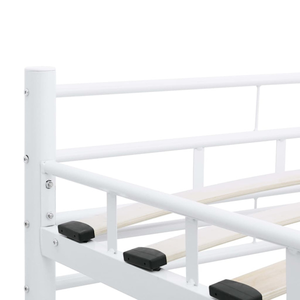 vidaXL Sängram vit metall 140x200 cm Vit