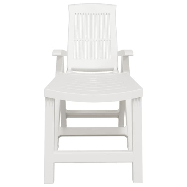 vidaXL Solsäng vit plast Vit