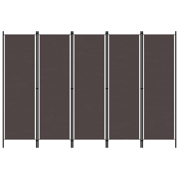 vidaXL Rumsavdelare 6 paneler brun 300x180 cm Brun