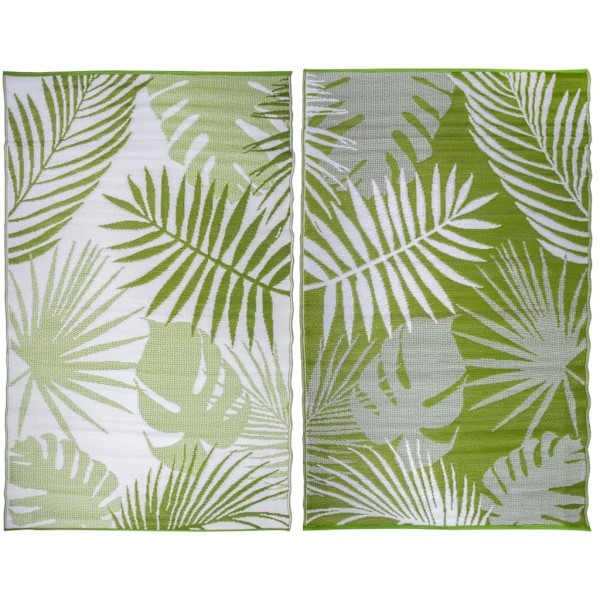 Esschert Design Utomhusmatta 241x152 cm djungelblad OC22 Grön