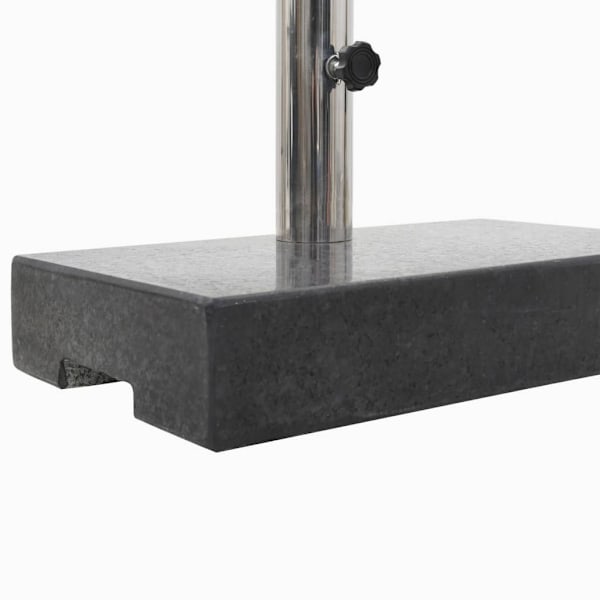vidaXL Parasollfot granit 25 kg rektangulär svart Svart