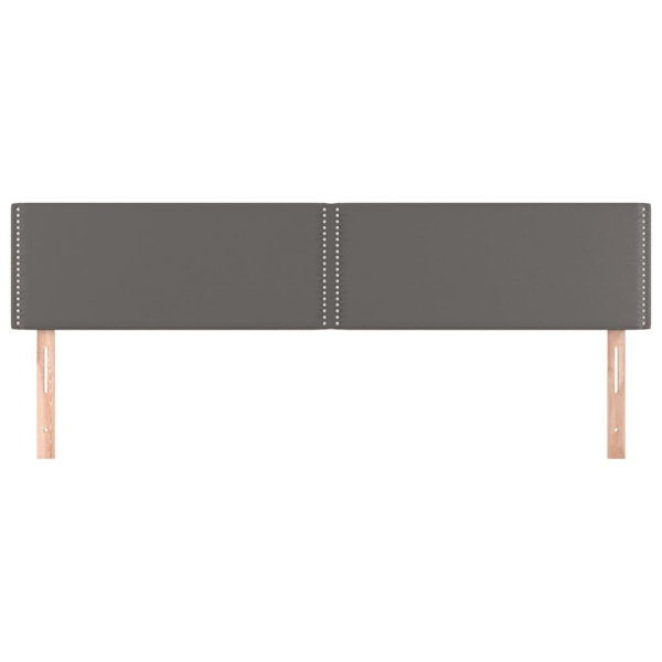 vidaXL Huvudgavlar 2 st grå 100x5x78/88 cm konstläder Grå