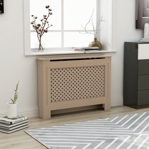 vidaXL Elementskydd 112x19x81,5 cm MDF Brun