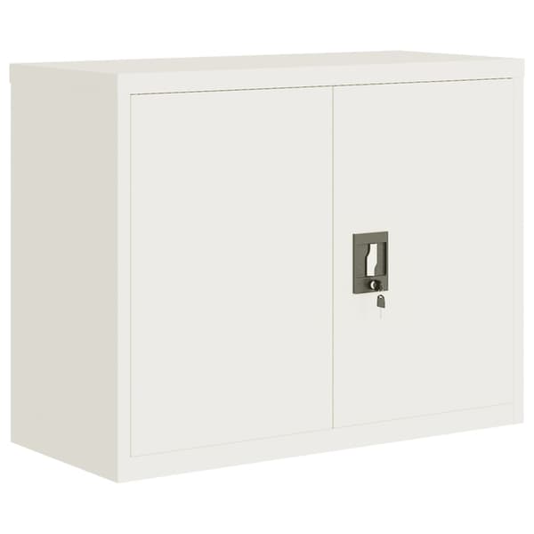 vidaXL Dokumentskåp vit 90x40x70 cm stål Vit
