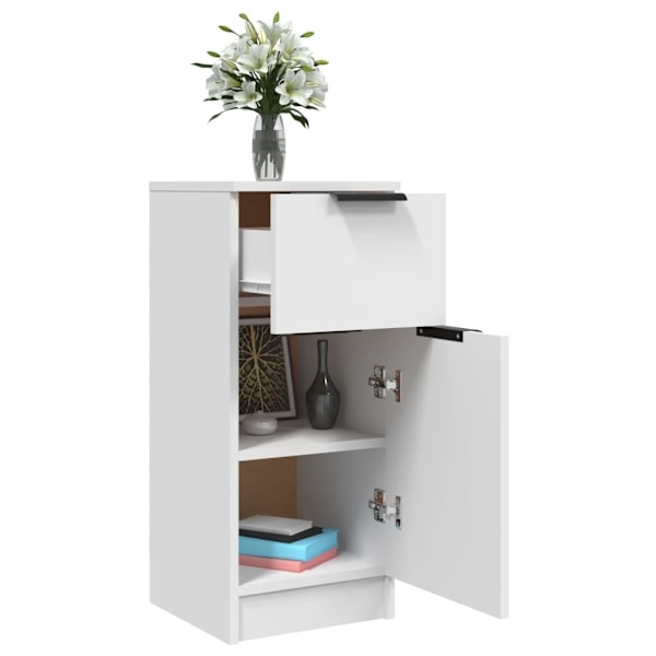 vidaXL Förvaringsskåp 2 st vit 30x30x70 cm konstruerat trä Vit