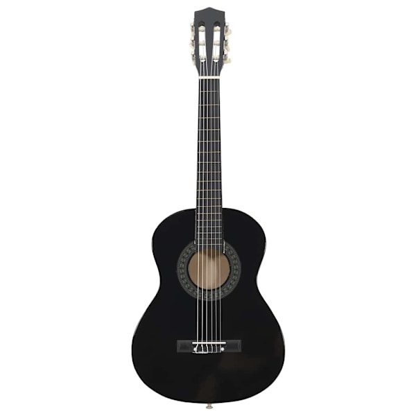 vidaXL Klassisk gitarr för nybörjare 8 delar svart 1/2 34" Svart