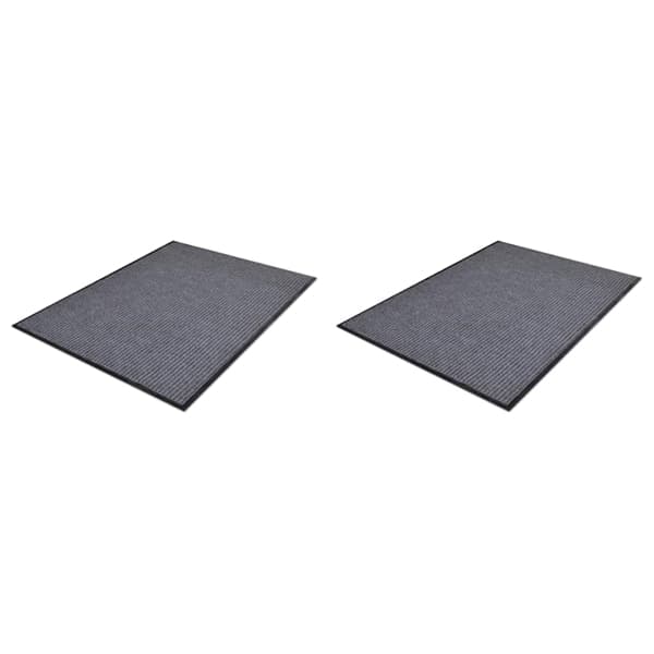 vidaXL Dörrmatta 2 st PVC grå 90x60 cm grå