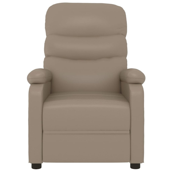 vidaXL Elektrisk massagefåtölj cappuccino konstläder Brun