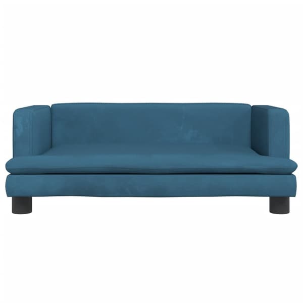 vidaXL Barnsoffa blå 80x45x30 cm sammet Blå