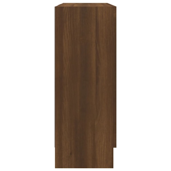 vidaXL Vitrinskåp brun ek 82,5x30,5x80 cm konstruerat trä Brun