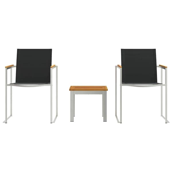 vidaXL Trädgårdsmöbelset 3 pcs Brun och svart Brun