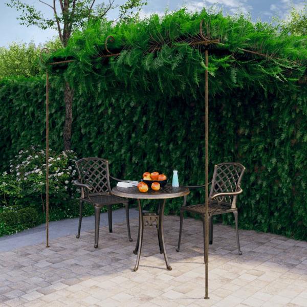 vidaXL Pergola antikbrun 3x3x2,5 m järn Brun