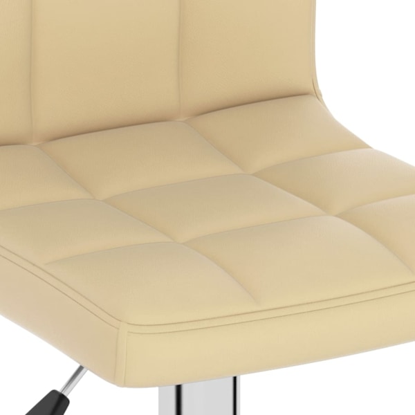 vidaXL Barstol gräddvit konstläder Creme