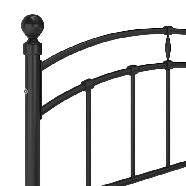vidaXL Sängram utan madrass svart metall 120x200 cm Svart