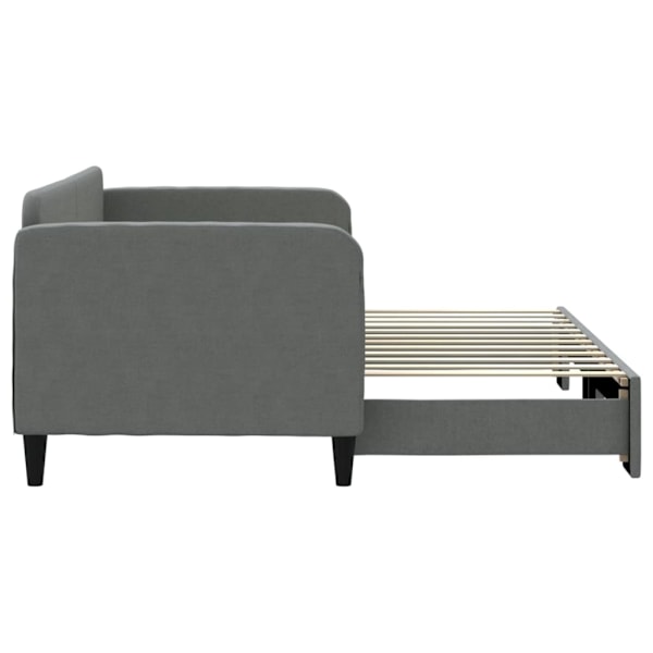 vidaXL Dagbädd utdragbar mörkgrå 80x200 cm tyg Grå