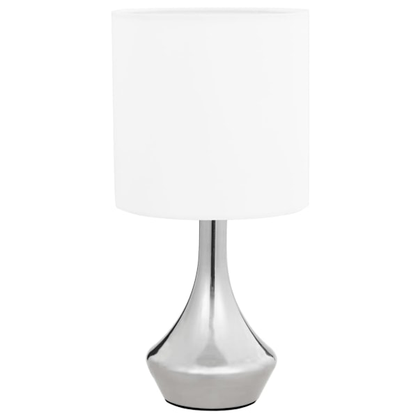 vidaXL Bordslampor 2 st touch-knapp vit E14 Vit