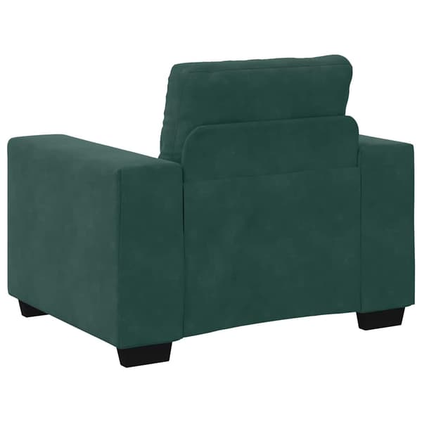 vidaXL Soffset 3 pcs Mörkgrön 221 x 80 x 80 cm Sammet Grön