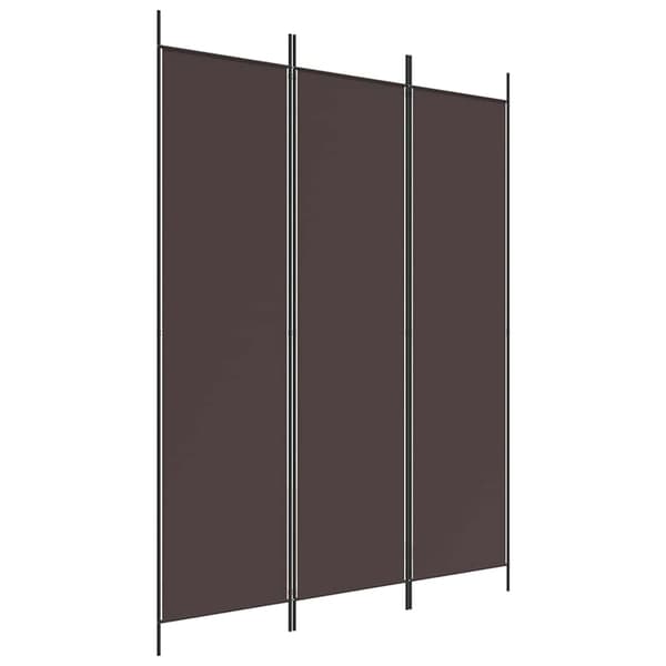 vidaXL Rumsavdelare 3 paneler 150 x 200 cm brun tyg Brun