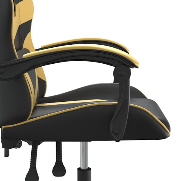 vidaXL Snurrbar gamingstol svart och guld konstläder Guld