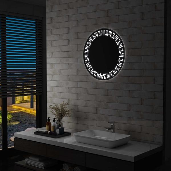 vidaXL Badrumsspegel LED 60 cm Silver