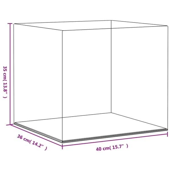 vidaXL Akryllåda transparent 40x36x35 cm Transparent