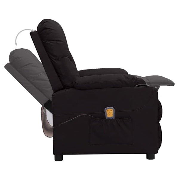 vidaXL Massagefåtölj svart konstläder Svart