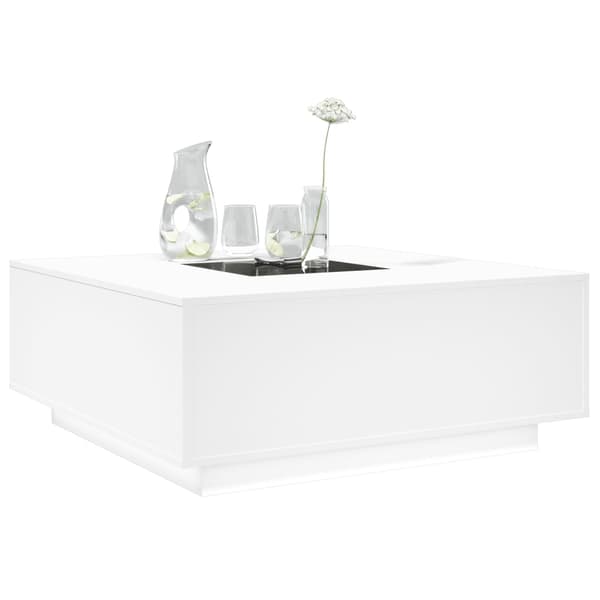 vidaXL Soffbord med Infinity LEDs vit 100x100x40 cm Vit