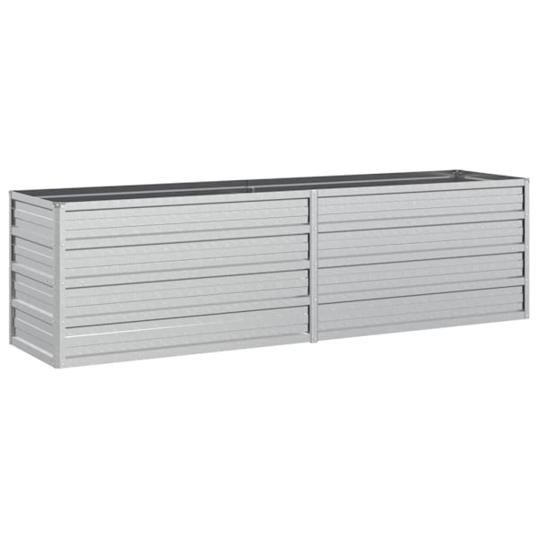 vidaXL Odlingslåda upphöjd galvaniserat stål 160x40x45 cm silver Silver