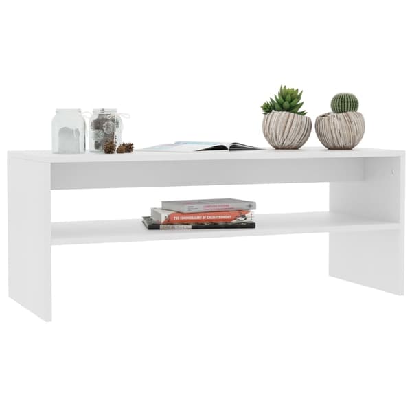 vidaXL Soffbord vit 100x40x40 cm konstruerat trä Vit