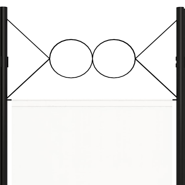 vidaXL Rumsavdelare 3 paneler vit 120x180 cm Vit