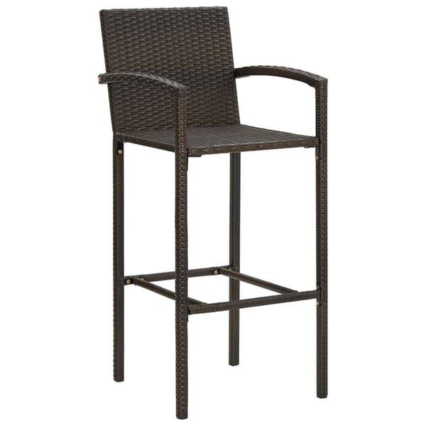vidaXL Barstolar 2 st brun konstrotting Brun