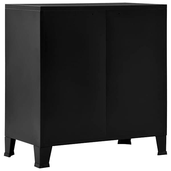 vidaXL Industriellt förvaringsskåp svart 75x40x80 cm stål Svart