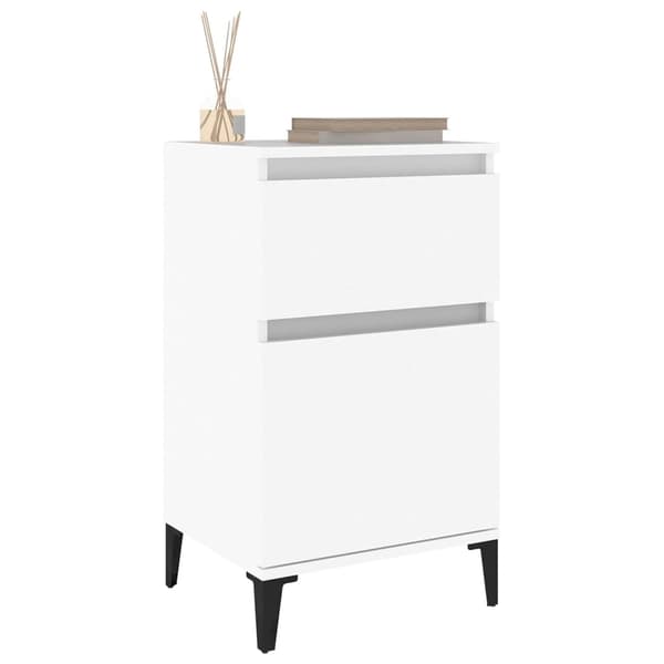 vidaXL Sängbord 2 st vit 40x35x70 cm Vit